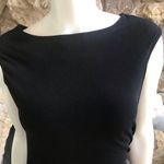 Shape Fx  Snap Side Slit Black Fitted Dress Women's Size 6 Photo 3