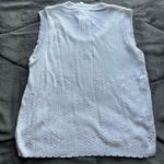No Boundaries Vintage 90s  white ribbed sweater tank top with floral embroidery Photo 3