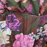 ASOS  DESIGN Curve pleated twist back cap sleeve midi dress, purple floral, 14 Photo 3