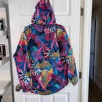Lauren James Lauren‎ James Anorak Jacket Pullover RN91497 Windbreaker Tropical Print Size M Photo 1