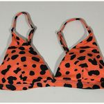 Orange Dalmatian Polka Dot Bikini Top Bathing Suit Size S 🧡🖤 Photo 0