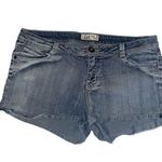 L.E.I y2k medium wash denim micro mini shorts Photo 0