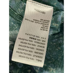 Free People  Floral Sheer Mock Neck Peplum Blouse Green Blue Size Medium Photo 5