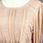 American Eagle  OUTFITTERS Boho Top w Embroidery & Crochet  Light Peach-XS Photo 1