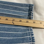 American Eagle Mom Jean | Size 6 Long | Hi-Rise Blue with White Stri… Photo 3