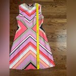 Maggy London  Pink and Orange Sleeveless Midi Dress - Size 2 Photo 4