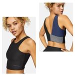 Outdoor Voices  Venus Crop Top Size Small Black Colorblocked Long Line Sports Bra Photo 1