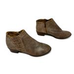 Minnetonka  Size 8.5 Boot Brown Leather Bootie Side Zip Lace Accent Autumn Fall‎ Photo 2