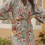 JENNAFER GRACE WOMENS Floral Kimono Robe MEDIUM Red Photo 0