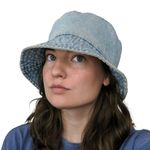 Faded Glory Vintage 90s  Light Wash Denim Bucket Hat Photo 1