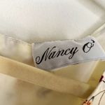 Vintage 90s Floral Dress Sleeveless Side Slit Cottagecore Wedding Guest Dress Size L Photo 4