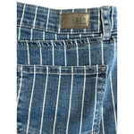 RSQ Denim Shorts juniors Size 16 Blue White Striped Malibu Mid Rise Jean Shorts Photo 6