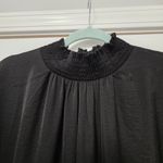 ODDY Women's Plus Satin Blouse Loose Fit Black Size 3x Holiday Christmas Party Photo 5