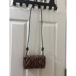 ZARA Purse Womens Handbag Animal Print Shoulder Bag Brown Bronze Rectangular Photo 1