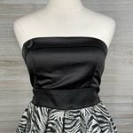 City Triangles Animal Print Retro Strapless Semi Formal/Prom Dress B&W-9 Photo 1