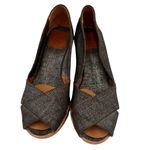 Tory Burch Metallic Filipa Canvas Espadrille Wedges Heels Size 7.5 Photo 3