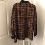 Bonworth  vintage Brown black baggy slouchy button up down shirt blouse long sleeve  Streetwear office siren core   Photo 2
