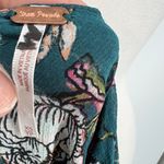 Free People  Cherry Blossom Teal Floral Mini Dress Long Sleeve Size XS Photo 9