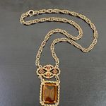 Wild Honey Vintage Sarah Coventry  Amber Glass Necklace Photo 5
