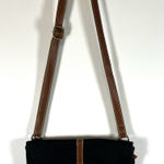 Fossil TAYLOR FAB BLACK+CHEETAH PRINT CANVAS HOBO CROSS BODY PURSE 12X10 Photo 0