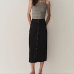 NWT DÔEN Angie Straight Neck Tank | Sz Medium | Noir La Maddalena Gingham Black Photo 7