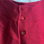 JM Joss Mohair Wool Red Cardigan/Shacket Buttom Down Size Medium Cabincore‎ Cozy Photo 3