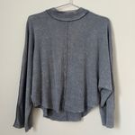 We The Free  Gray Ribbed Mock Turtleneck Long Sleeve Sweater Size XS Photo 1