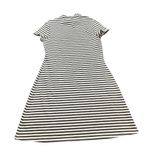 Free People  Beach Gray & White Striped Knit Mini Dress Womens Size Small Photo 3