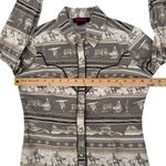 Rock & Roll Denim Western Patterned Rodeo Button Down Snap Long Sleeve Shirt XS Brown Photo 8