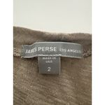 James Perse  Slub Racerback Tank Womens 2 (Medium) Taupe Draped Cowl Neck Photo 3