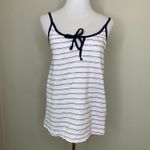 Gap White Pink Blue Striped Jersey Camisole Sz XS Tie at Neck Photo 1