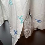 Nic+Zoe plus size coral reef embroidered white beachy v-neck tunic top size 1X Photo 6