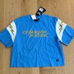 The Wild Collective LA Chargers Tee Size S Blue Yellow White Photo 0