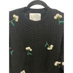 Naya Rea Wool Cable Knit Black Sweater Onesie Sz M Size M Photo 2