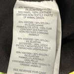 J.Crew Genuine Leather Pixie Black Tuxedo Stripe Back Zip Legging Womens 2 Photo 6