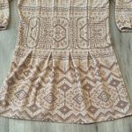 Fossil women's dropwaist geometic patterned dress 3/4 sleeves vintage Y2K Small Photo 4