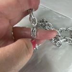 Vintage Germany double link silvertone chain necklace Silver Photo 2