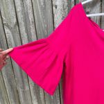 Bryn Walker Rivera Fleece Tunic Top Dress Size Medium Pink Bell Sleeved Sz M New Photo 2