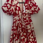 NWT House of Harlow 1960 Pink and White Linen Mini Dress Size 4 Photo 0