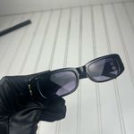 Black Rectangle Sunglasses with Gold “BB” Side Detail Photo 6