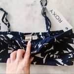 Roxy Starlet Bralette Top Vacation Pullover Smocked Back Navy and White Size S Photo 5