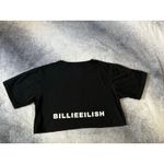 Billie Eilish Unbranded Black Concert Graphic Cropped T Shirt Size Medium Pop Photo 1