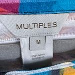 Multiples  Colorful Floral Textured 3/4 Sleeve Round Neck Pullover Blouse Size M Photo 4