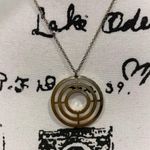 Liz & Co Vintage 80’s metallic circle pendant necklace  Photo 3