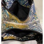 Nine & Co. Black Faux Leather Print Zip Logo Shoulder Handbag Photo 7