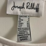Joseph Ribkoff  white pop over blouse cinch waist elbow sleeve Sz 6 Photo 5