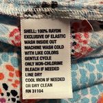 Crown & Ivy  women's medium cold shoulder top wide strap blue beachy themed top Photo 7