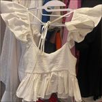 ZARA Ruffle sleeve textured top Photo 1