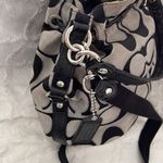 Coach Poppy Drawstring Crossbody bucket Shimmer Bag in Black & Silver EUC Photo 2