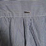 Nautica Split Neck Tunic Top Blue White Stripes Photo 8